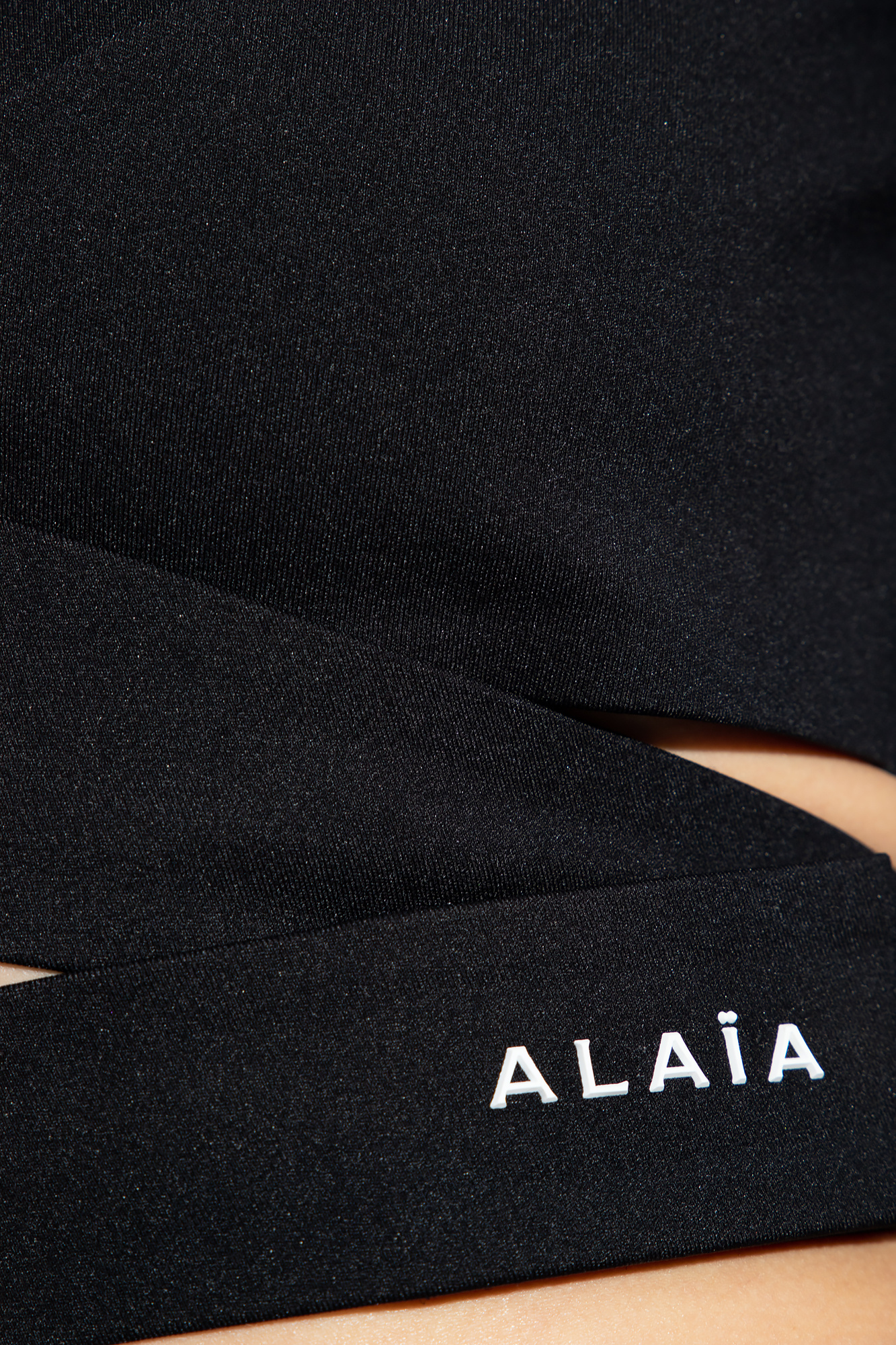 Black Top with tie detail Alaïa - SchaferandweinerShops Tonga